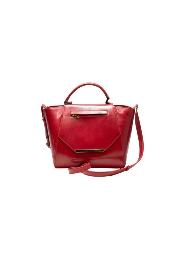 RI2K Calle Red Leather Shoulder Handbag