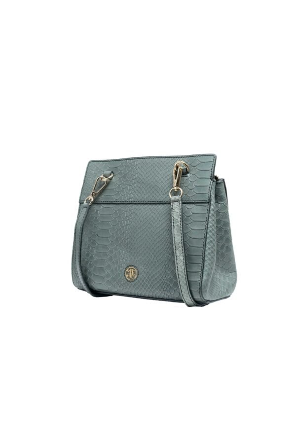 RI2K Genuine Leather Slate Gray Sling Bag - Image 3