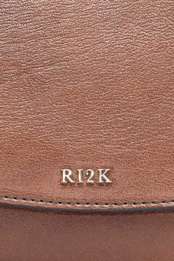 RI2K Stud Edge Genuine Leather Brown Acrossbody Bag - Image 5