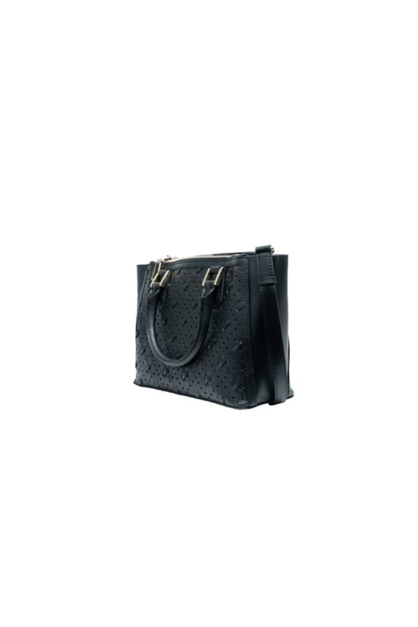 RI2K Genuine Leather Black Cut Out Shoulder Handbag - Image 3