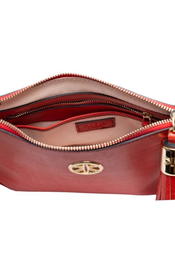 RI2K Genuine Leather Red Acrossbody Bag - Image 4