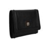 Hiroshi Genuine Leather Ladies Bi Fold Black Purse - Image 4