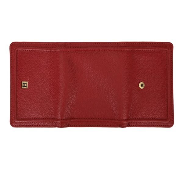 Hiroshi Genuine Leather Ladies Bi Fold Red Purse - Image 4