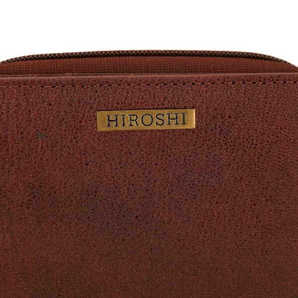 Hiroshi Genuine Leather Ladies Multipurpose Tan Purse - Image 7