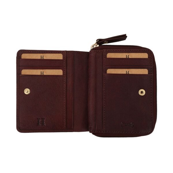 Hiroshi Genuine Leather Ladies Multipurpose Wine Purse - Image 5