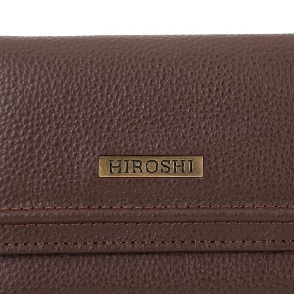 Hiroshi Genuine Leather Ladies Multipurpose Brown Purse - Image 6