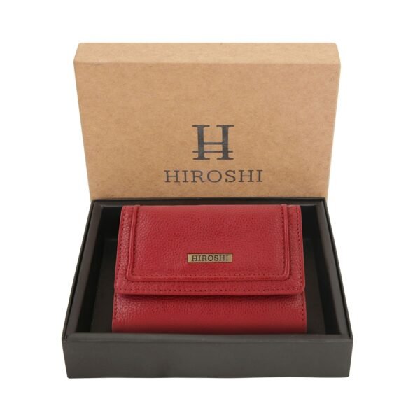 Hiroshi Genuine Leather Ladies Multipurpose Red Purse