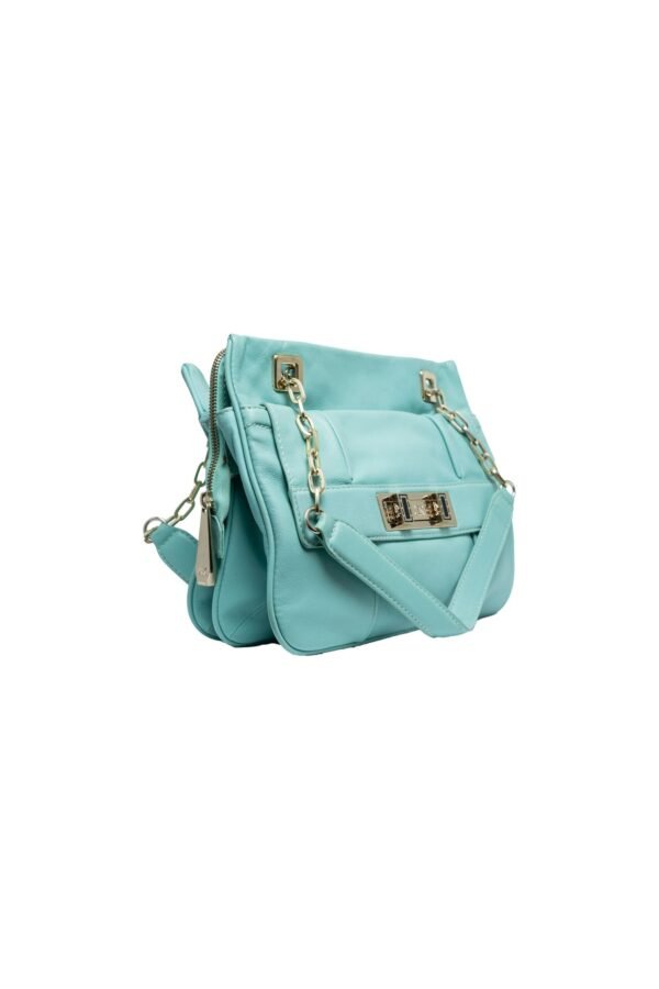 RI2K Portobello Genuine Leather Light Blue Shoulder Bag - Image 3