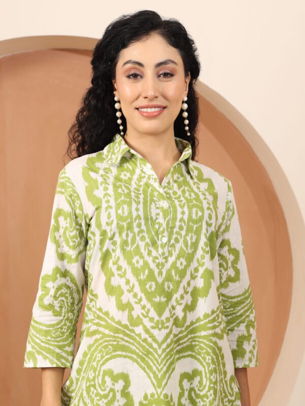 Cotton Printed Cord Set (Green) - Image 6