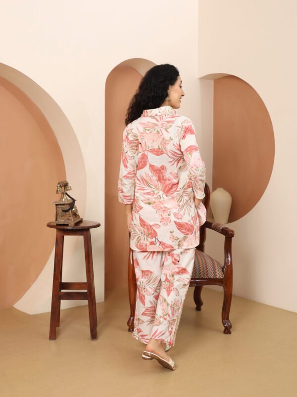 Cotton Printed Cord Set (Pink) - Image 2
