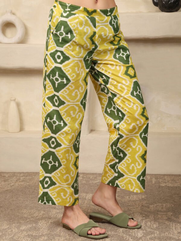 Cotton Printed Cord Set (Green) - Image 6
