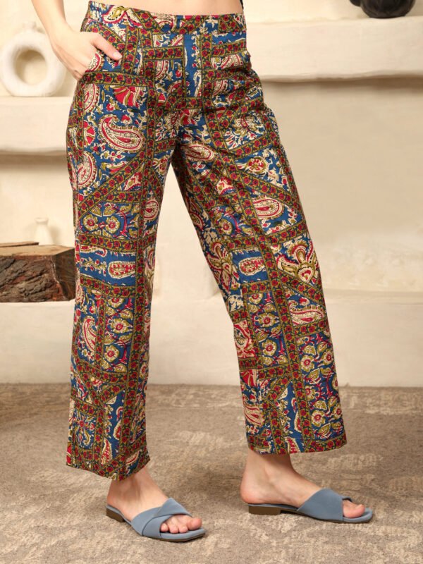 Cotton Printed Dress Cord Set (Brown) - Image 7