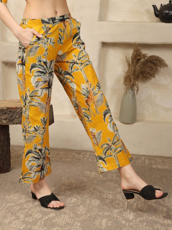 Cotton Printed Cord Set (Mustard) - Image 7