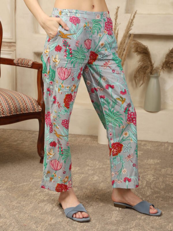 Cotton Printed Cord Set (Grey) - Image 5