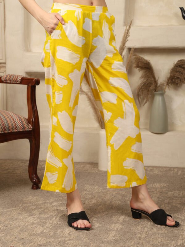 Cotton Printed Cord Set (Yellow) - Image 7
