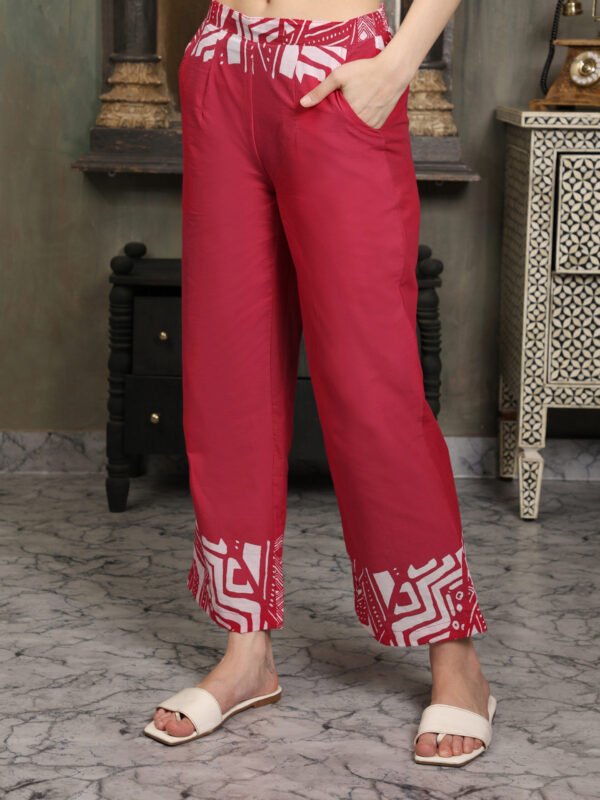 Cotton Printed Cord Set (Pink) - Image 7