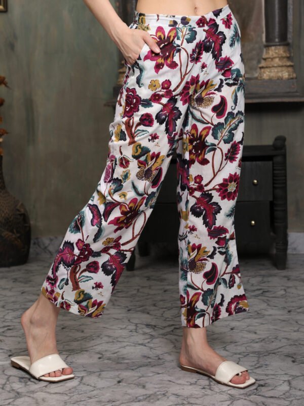 Cotton Printed Cord Set (White) - Image 7