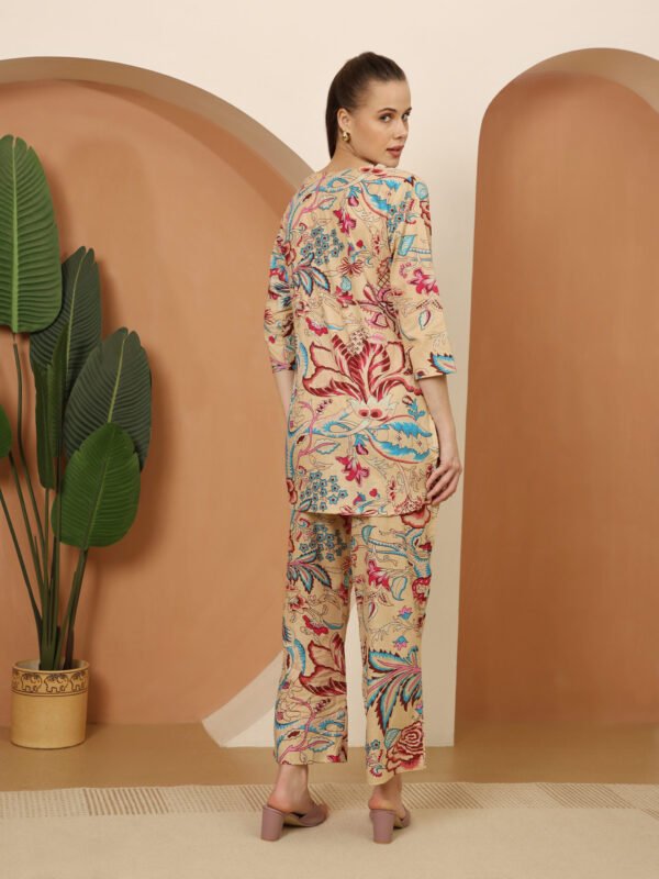 Cotton Printed Cord Set (Off White) - Image 7