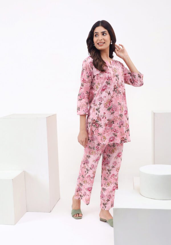 Pink Flower Women's Co-ord Set - Image 2