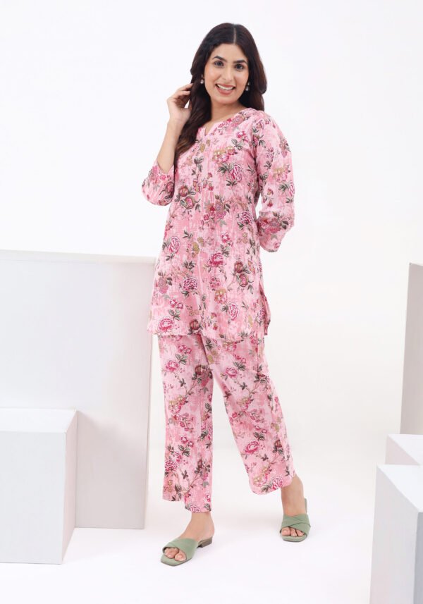 Pink Flower Women's Co-ord Set - Image 3