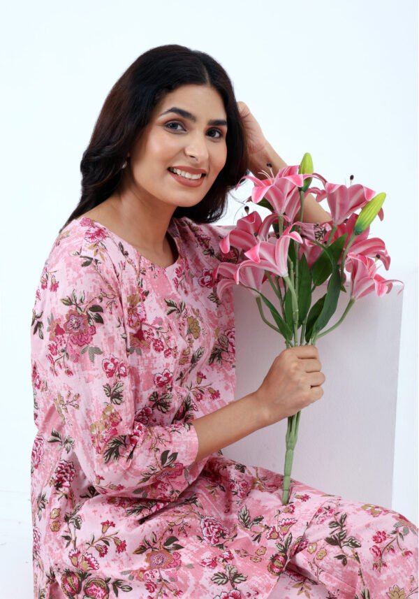Pink Flower Women's Co-ord Set - Image 5