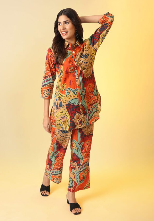 Rust Abstract Cotton Coord Set - Image 2