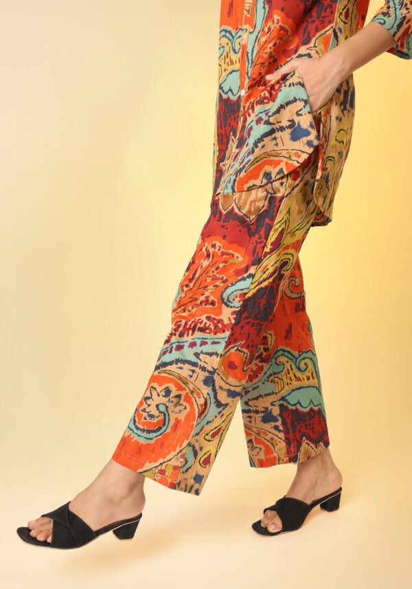 Rust Abstract Cotton Coord Set - Image 5