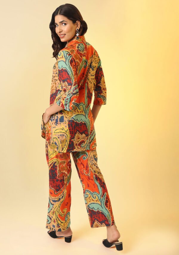 Rust Abstract Cotton Coord Set - Image 7