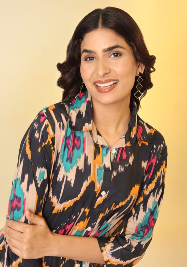 Black Ikhat Multicolor Coord set - Image 6