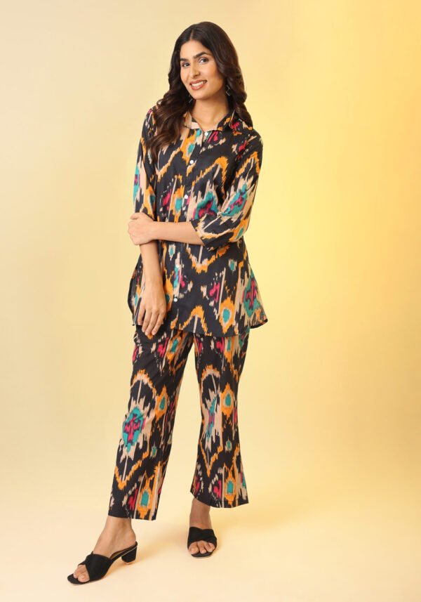 Black Ikhat Multicolor Coord set