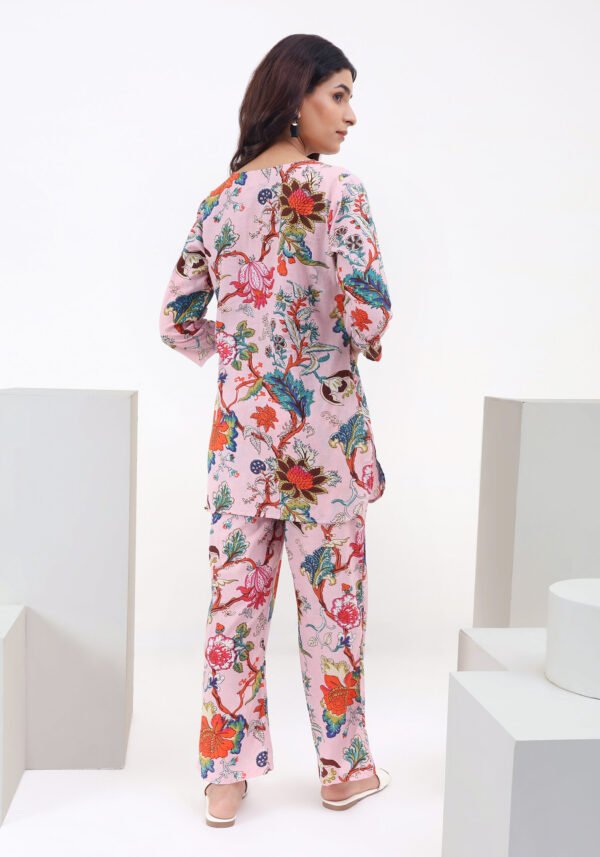 Pink Floral Cotton Coord Set - Image 6