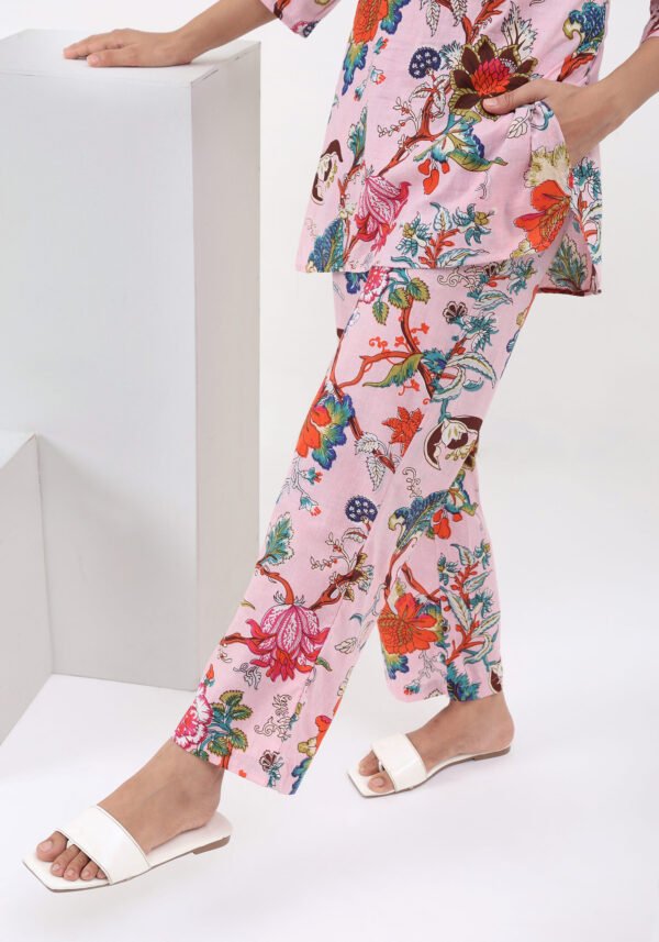 Pink Floral Cotton Coord Set - Image 8