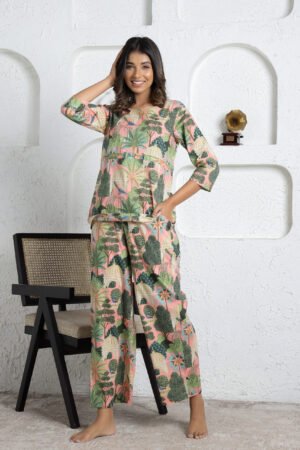 Tropical Print Women's Co-Ord Set - Stylish & Comfortable