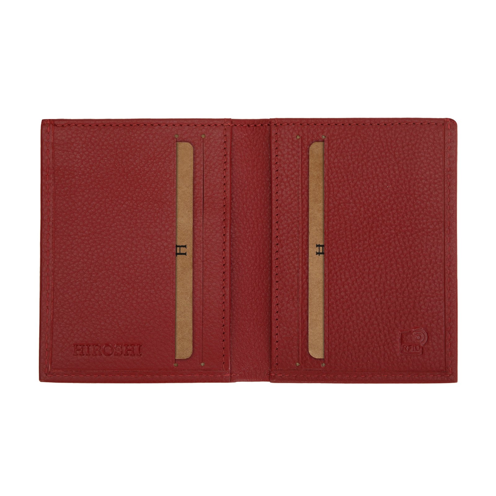 Red Bi Fold Business Cards Wallet - Image 8
