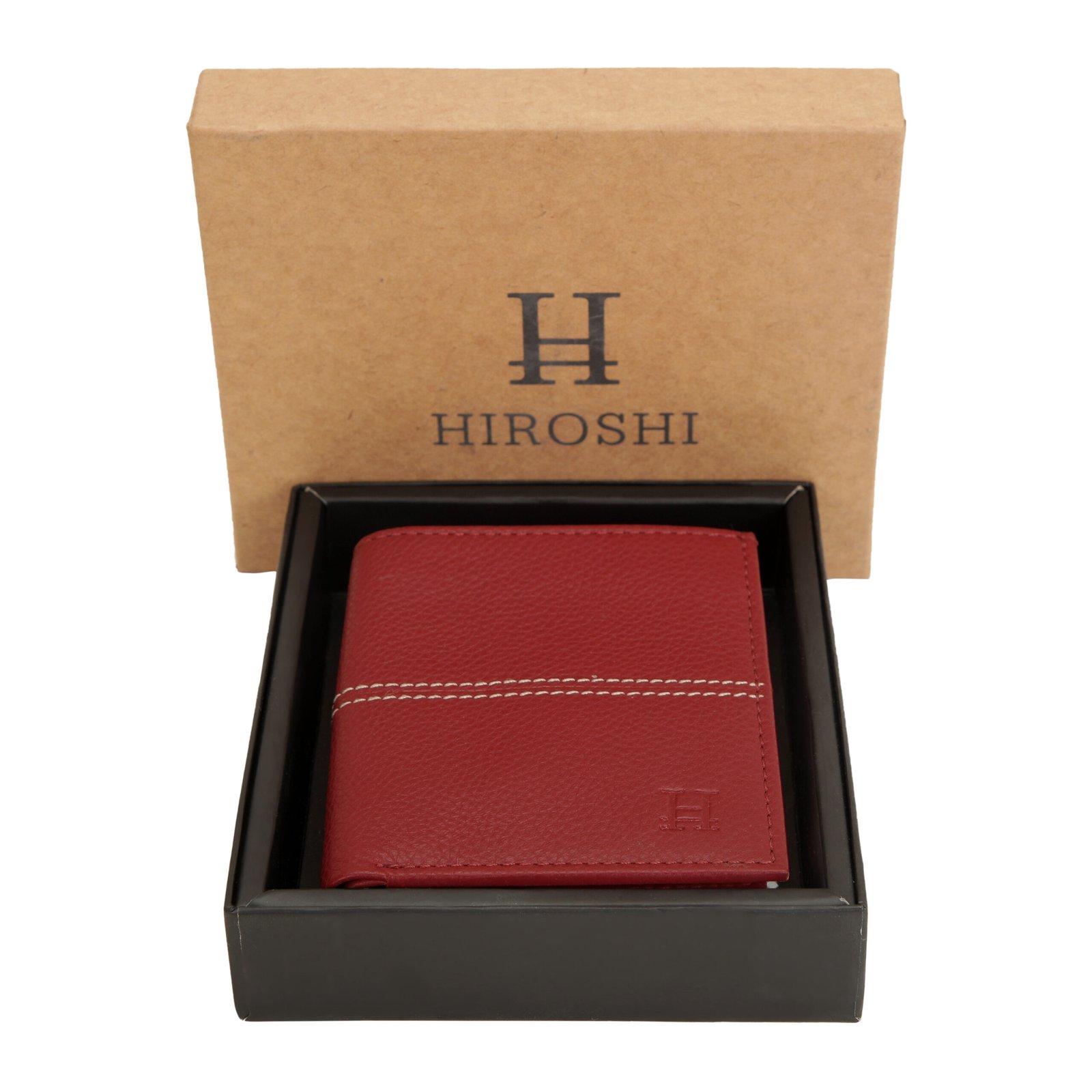 Red Bi Fold Business Cards Wallet - Image 2