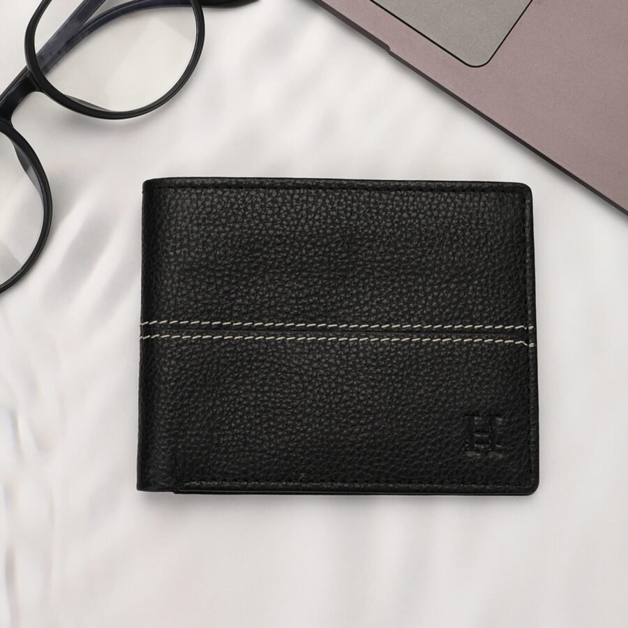 Black Bi Fold Business Cards Wallet