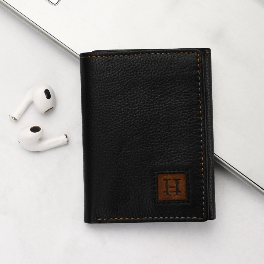 Black Tri Fold Wallet