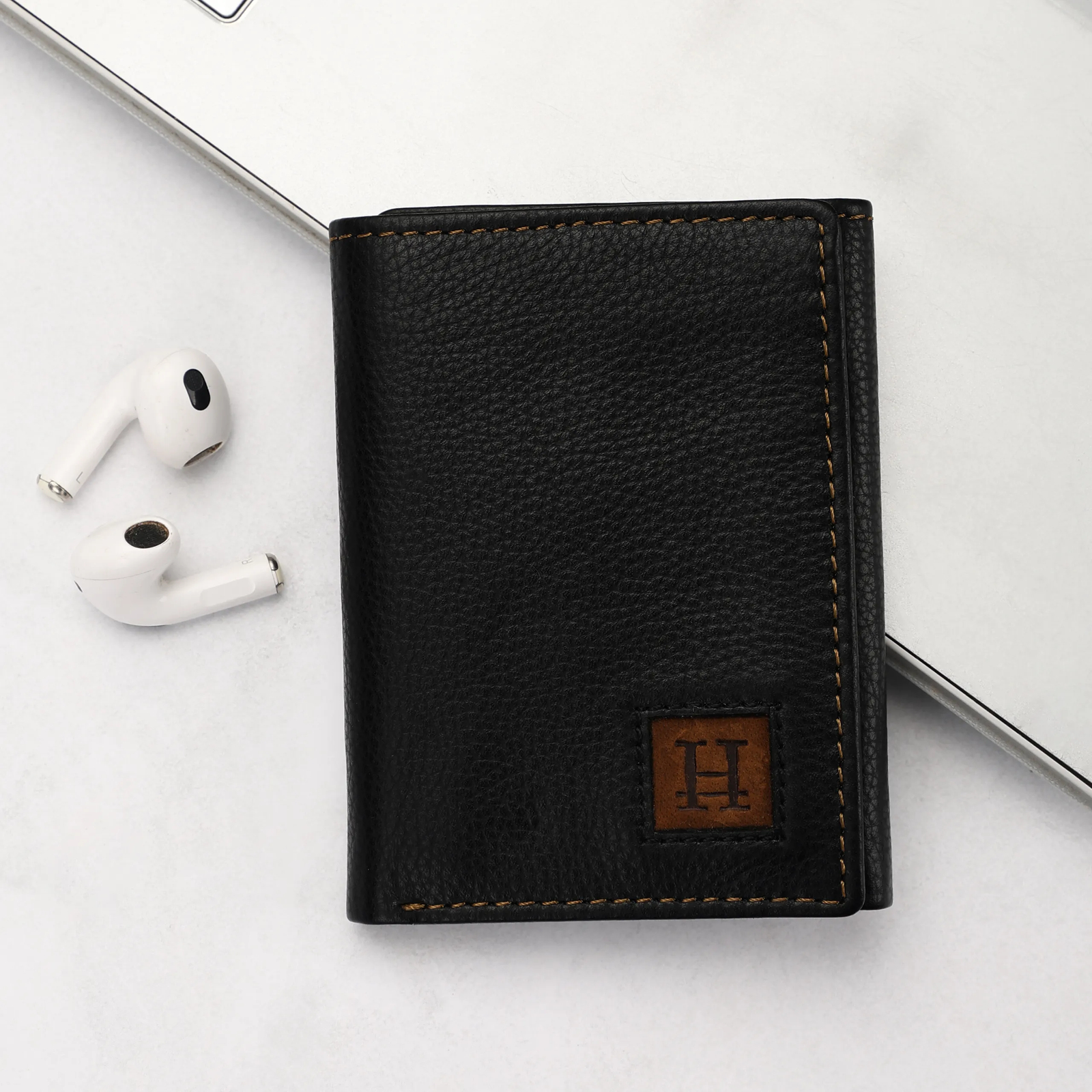 Black Tri Fold Wallet