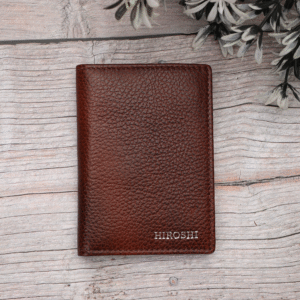 Tan Bi Fold Business Cards Wallet