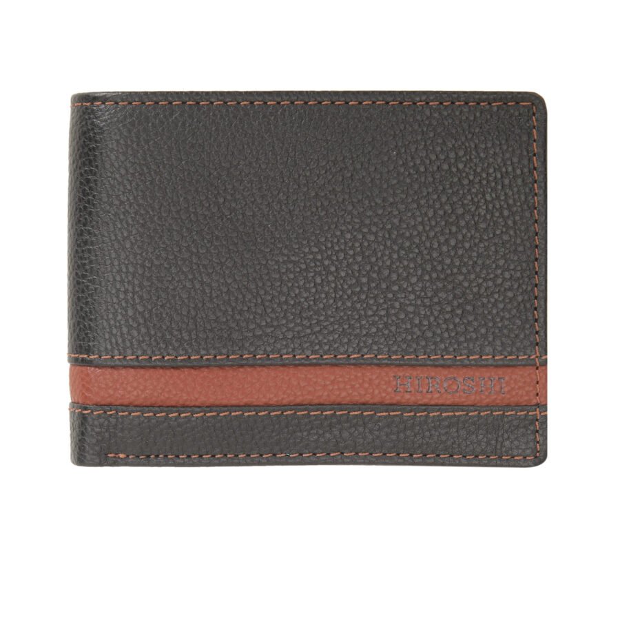 Black and Tan Bi Fold Wallet