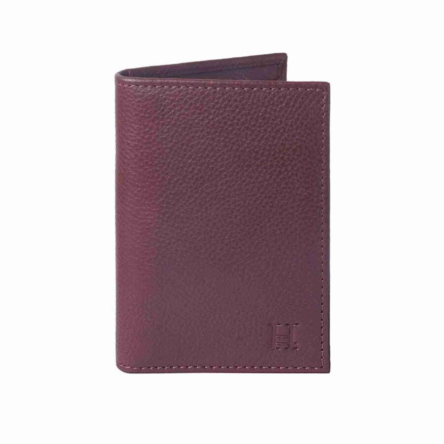 Wine Bi Fold Business Cards Wallet