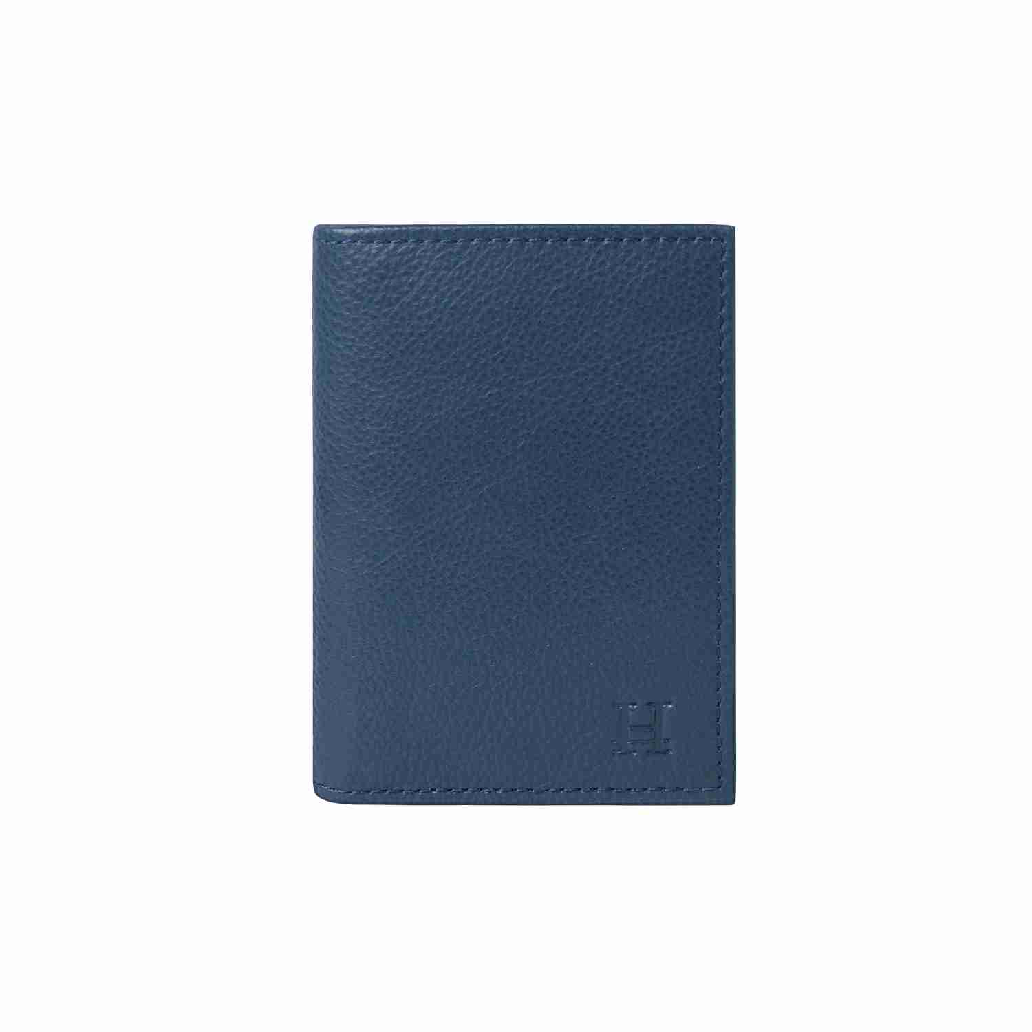 Navy Bi Fold Business Cards Wallet