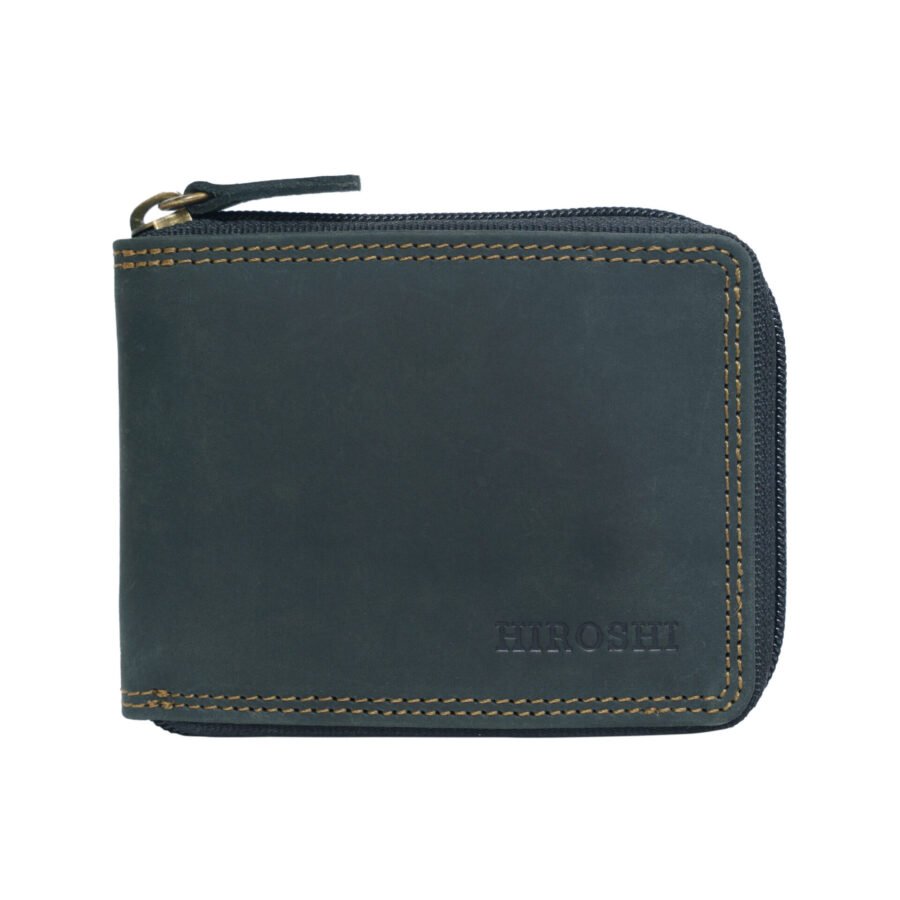 Black Bi Fold with Zip Around Wallet