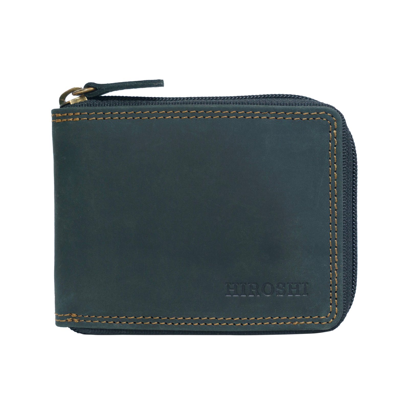 Black Bi Fold with Zip Around Wallet