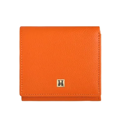 Nagoya Bi Fold Compact Orange Purse - Image 2