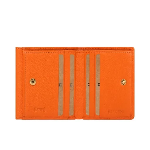 Nagoya Bi Fold Compact Orange Purse - Image 3