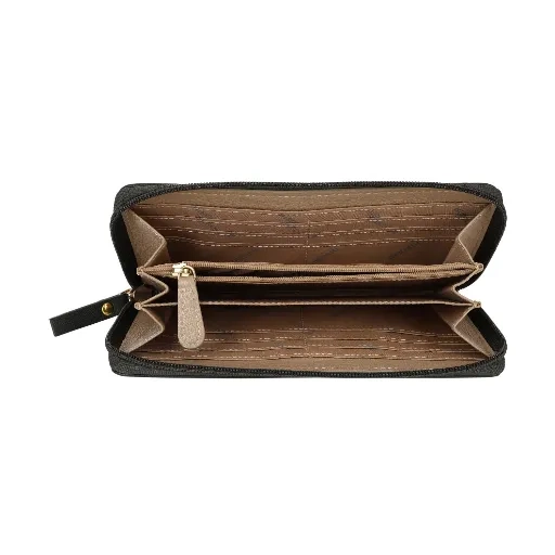 Akita Quilted Signature Green Zip Around Purse - Image 3