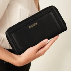 Kanazawa Black Zip Around Purse