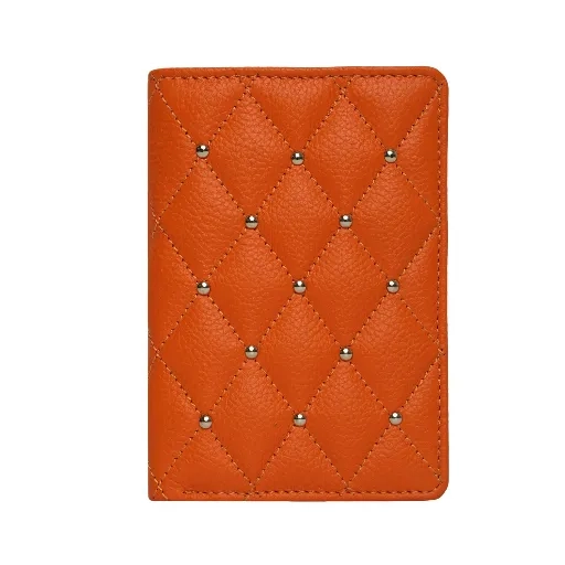 Okayama Quilted Orange Purse - Image 2