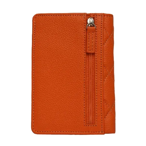 Okayama Quilted Orange Purse - Image 5